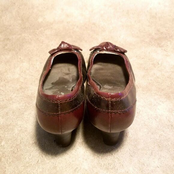 Worthington Womens 023-5914 Sz 6 M Red Slip On 2" Wedge with Bow Details - Picture 5 of 11